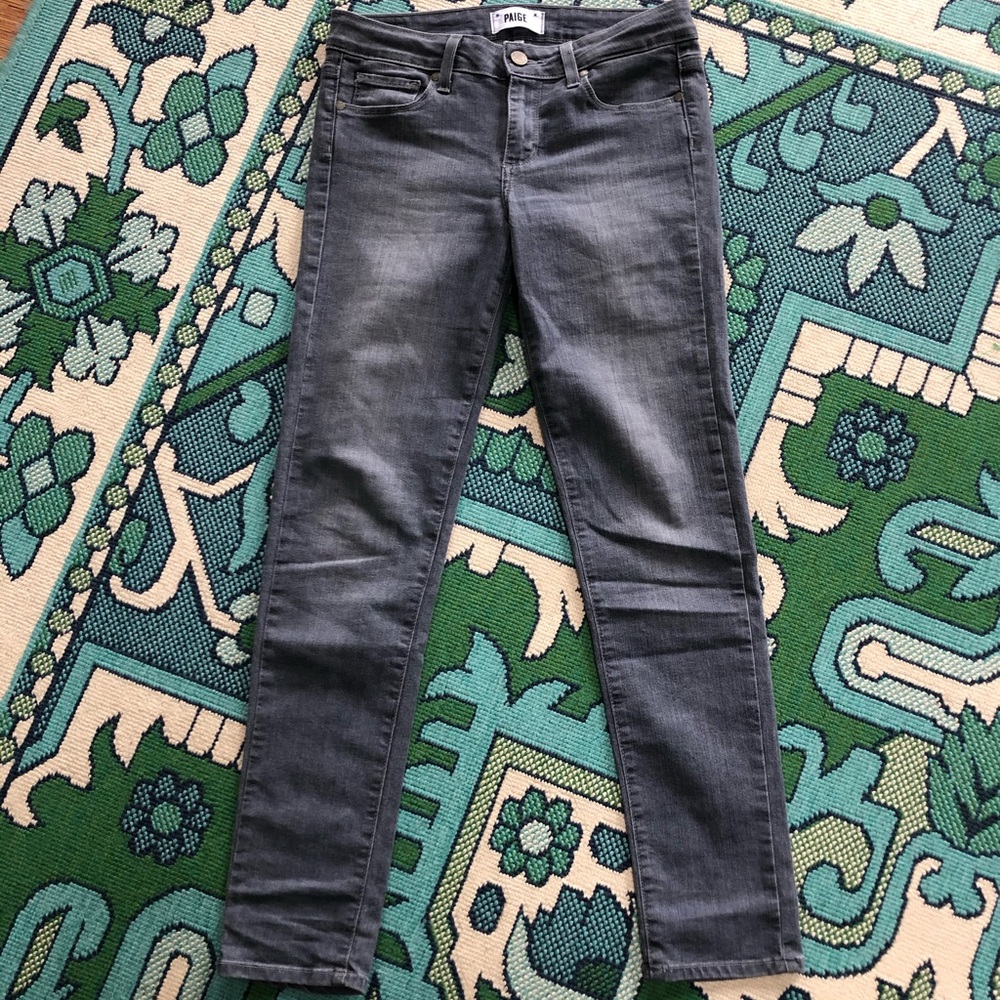 Paige Peg Skinny Ankle Jeans Gray